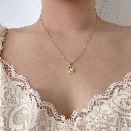Vintage Shell Pearl Necklace, Textured Edge Mother of Pearl Discs, Gift for Her, Timeless Classic