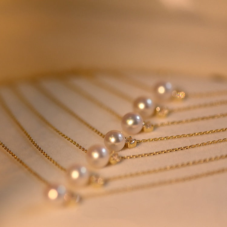 Shell Pearl Pendant Necklace: 18K Gold Plated Sterling Silver, Coastal Boho