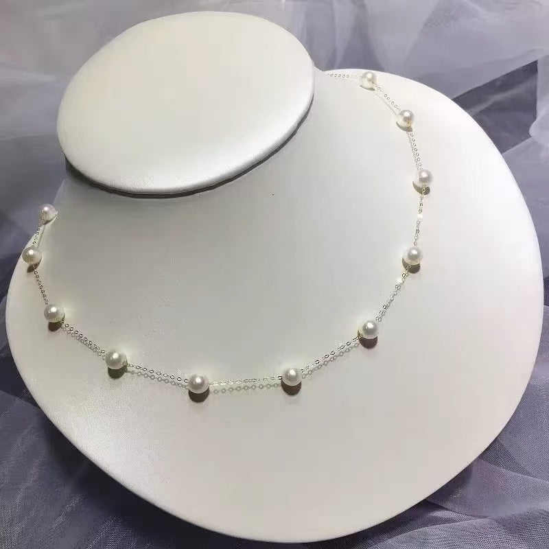 Shell Core Pearl Necklace, Starry Sky Couple Matching Jewellery, Dainty Ocean-Inspired Gift for Her
